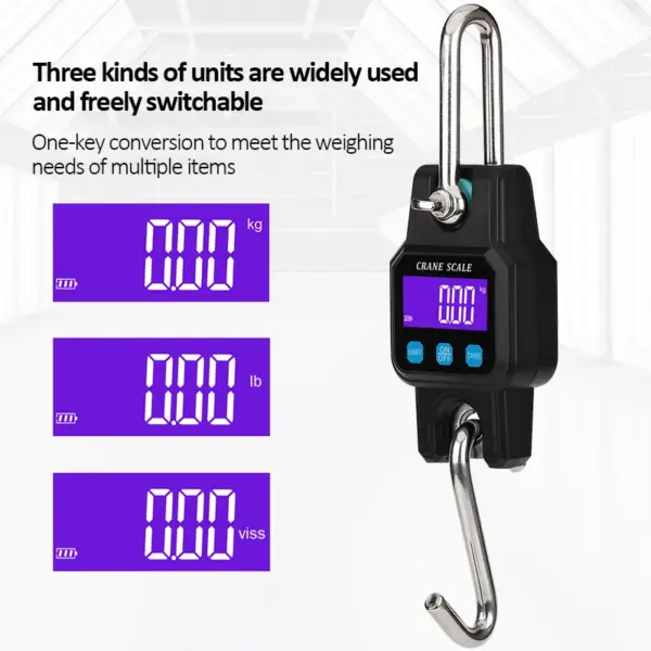 300kg Portable Digital Hanging Scale Rechargeable - Image 6