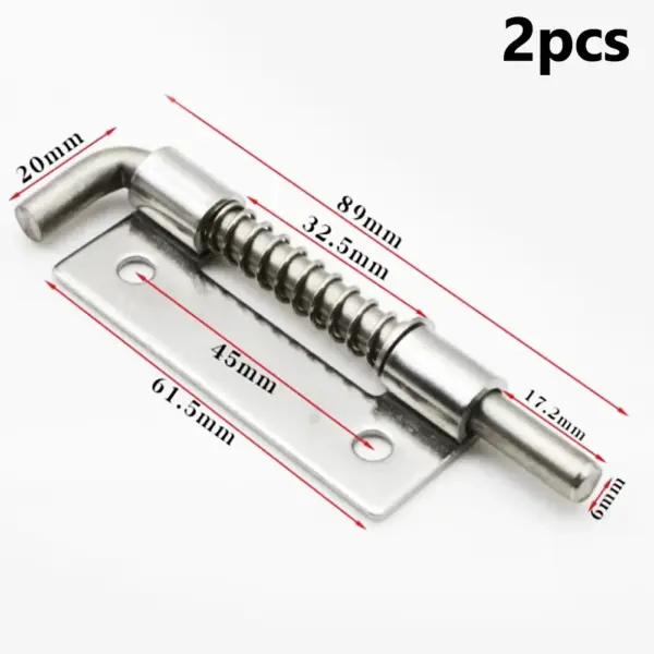 2 Pcs Stainless Steel Door Lock Latch Set - Image 5