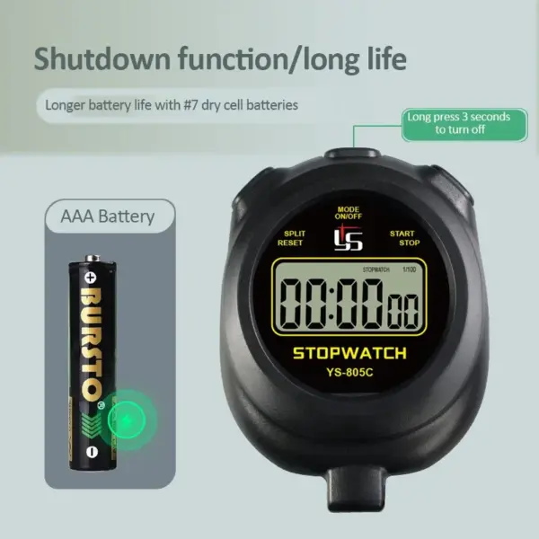 Waterproof Digital Stopwatch 0.01s Accuracy - Image 6