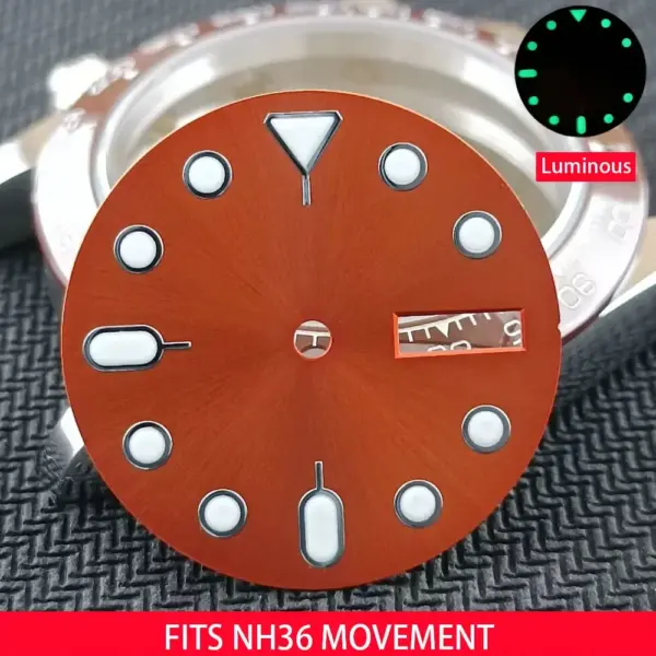 28.5mm Luminous Dial for NH36 Watch Movement - Image 2