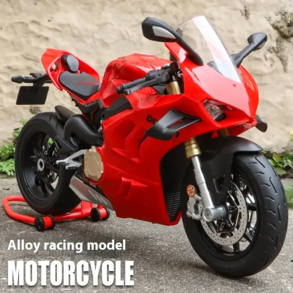 1:9 Scale V4S Alloy Motorcycle Model with Lights