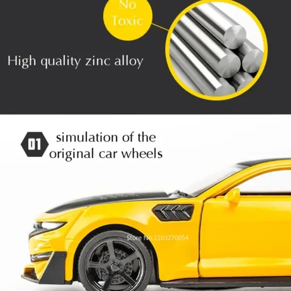 1/32 Scale Camaro Diecast Model Car with Sound - Image 3