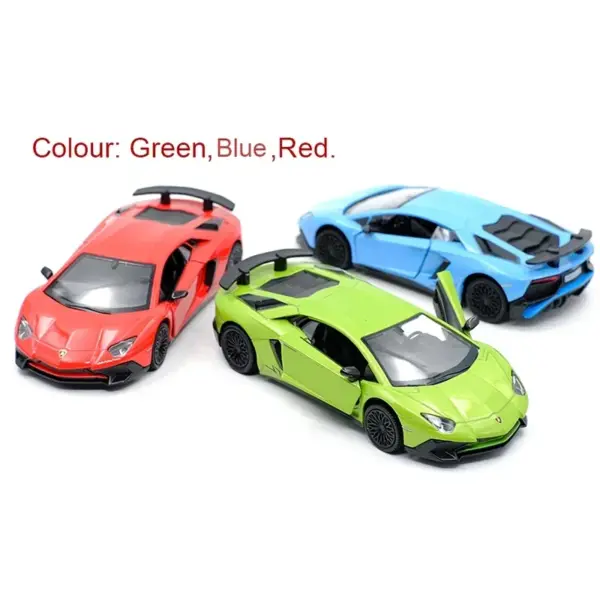 1:36 Lamborghini Aventador Diecast Model Car - Image 5