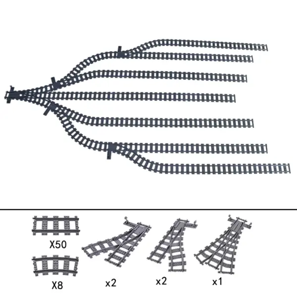 Flexible Building Block Train Tracks Set - Image 45