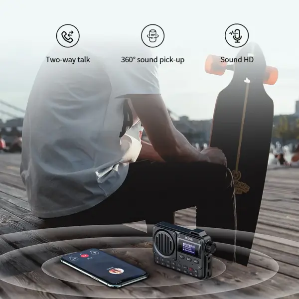 MLOVE BV800 Portable Bluetooth Speaker with FM Radio - Image 4