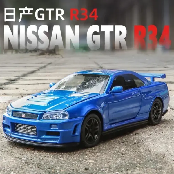 1:32 Nissan GTR R34 Diecast Model Car - Image 2