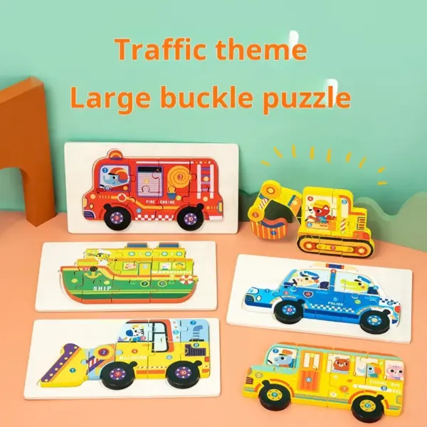 Educational Wooden Traffic Puzzle for Kids - Image 6