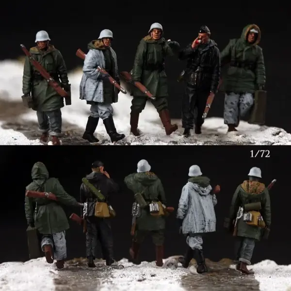 1/72 Scale German Winter Soldiers 5pcs Set - Image 6