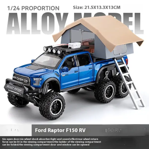 1:24 Ford Raptor F150 Diecast Model Truck - Image 8