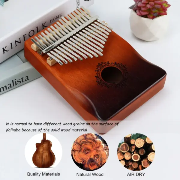 17 Key Kalimba with Tuning Tools and Accessories - Image 3
