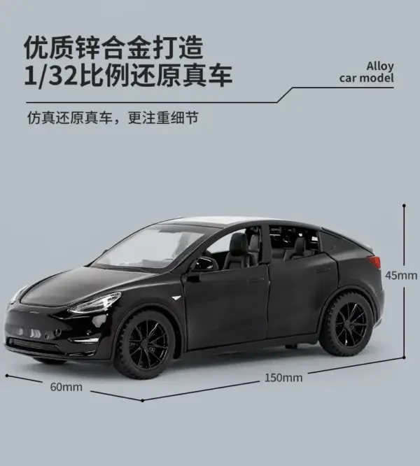1:32 Tesla Model Y Diecast Toy Car - Image 6