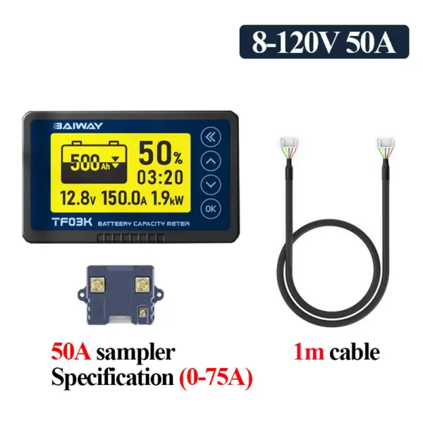 DC8-120V Battery Capacity Meter 50A/100A/350A/500A - Image 9