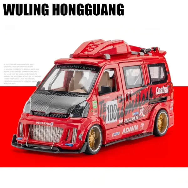 1:24 Wuling Hongguang Van Diecast Model Car - Image 9