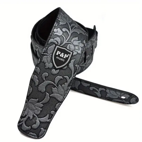 Adjustable Faux Leather Guitar Strap 6.5cm Width - Image 9