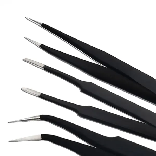 6pcs Anti-static Precision Stainless Steel Tweezers - Image 4
