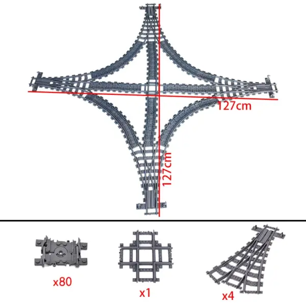 Flexible Building Block Train Tracks Set - Image 49