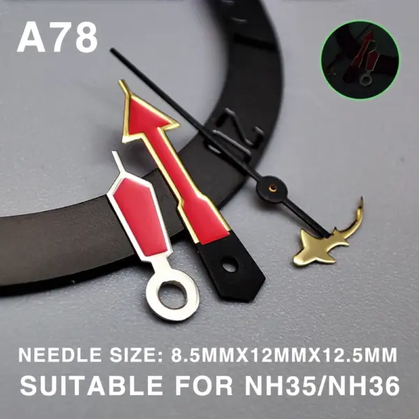 Green Luminous Watch Hands for NH35/36 Movement - Image 5