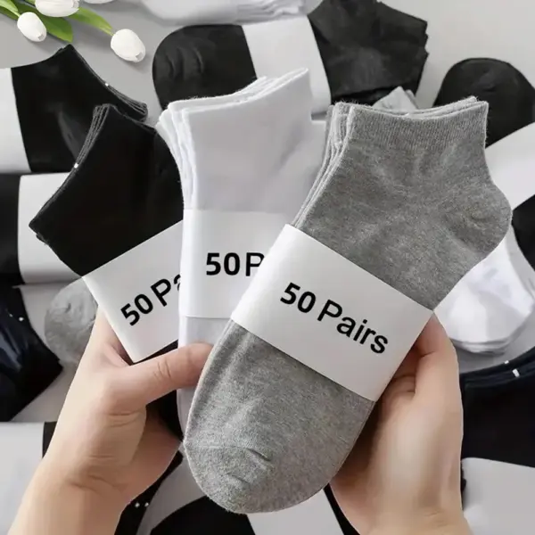 Men's Low Cut Ankle Socks - 5 Pairs