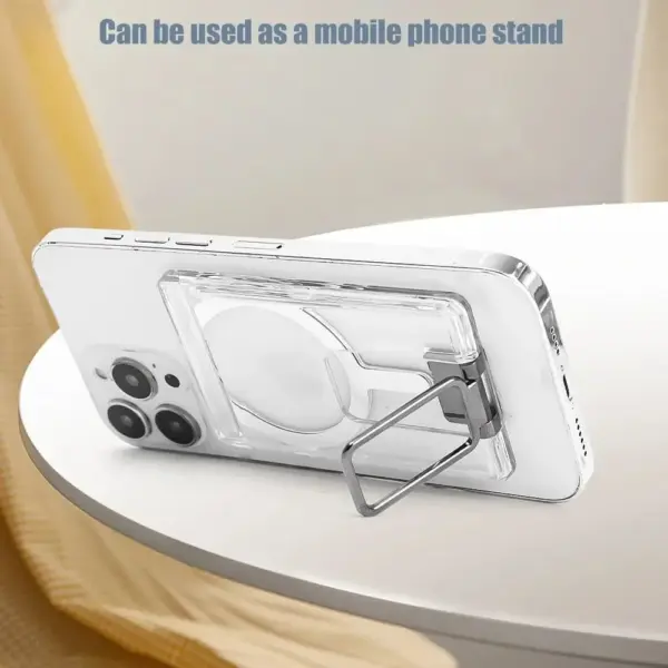 Transparent Magnetic Wallet for iPhone 15-12 - Image 4