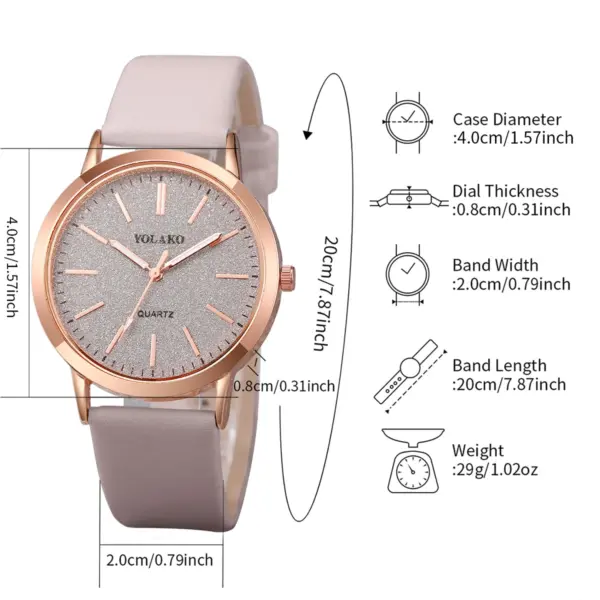 5pcs Women's Quartz Watch & Jewelry Set V248 - Image 5