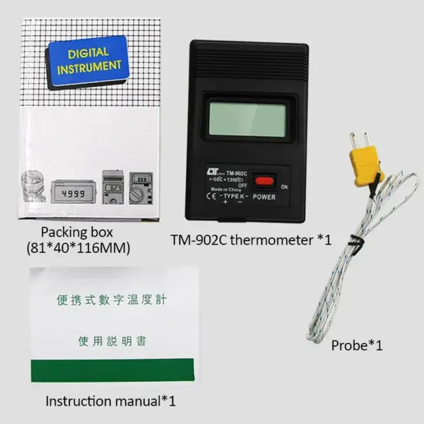 TM-902C K Type Digital Temperature Detector - Image 6