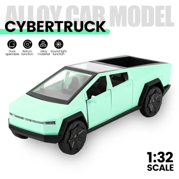 1:32 Scale Cybertruck Metal Diecast Model - Image 7