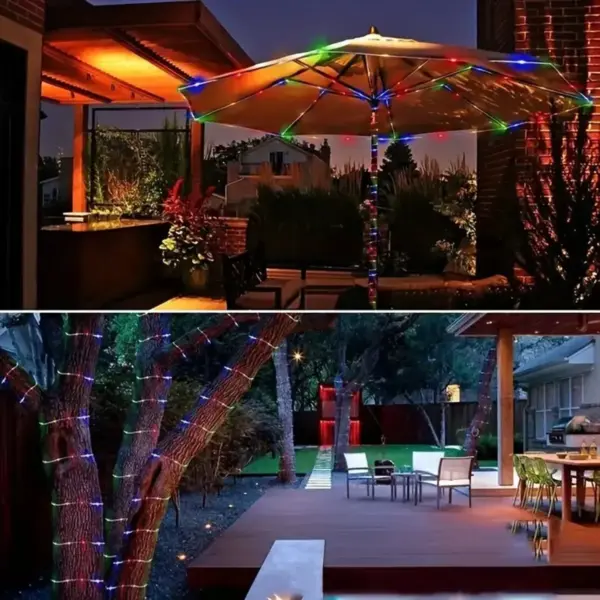 50 LED Solar Tube String Lights 5M Waterproof - Image 4