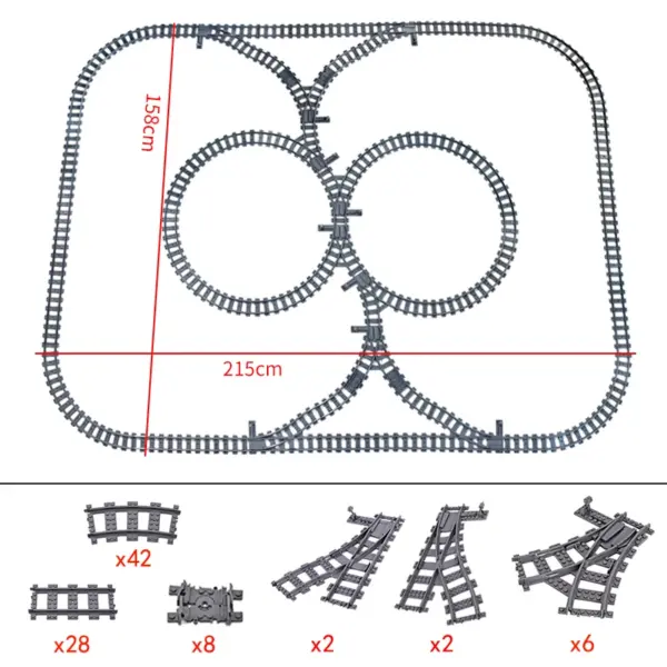 Flexible Building Block Train Tracks Set - Image 25