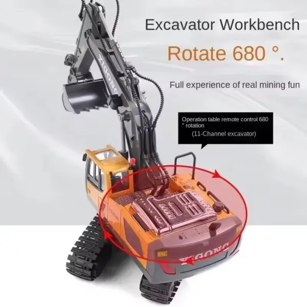 Remote Control Excavator Truck for Kids - Image 3