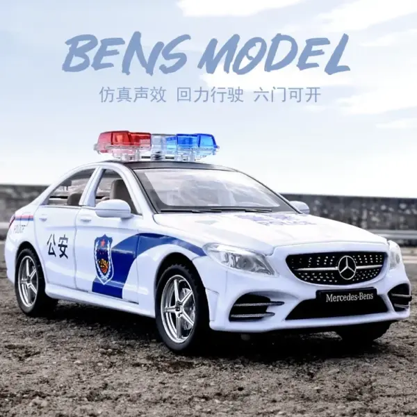 1:32 Mercedes-Benz C260 Police Diecast Model - Image 2