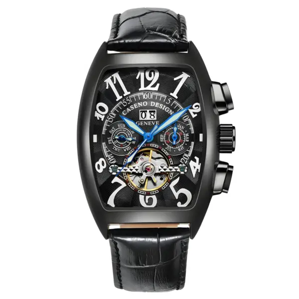 Tonneau Case Mechanical Tourbillon Wristwatch - Image 16