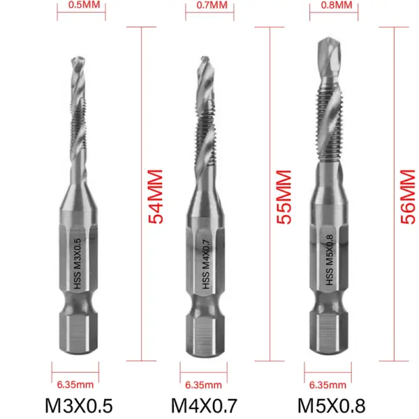 Titanium Plated HSS Tap Drill Bit Set - Image 8