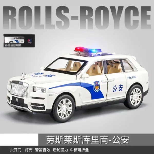 1:24 Rolls Royce Cullinan Police Diecast Model - Image 7