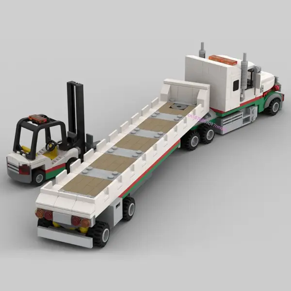 598PCS Octan Truck and Flatbed Trailer Set - Image 5