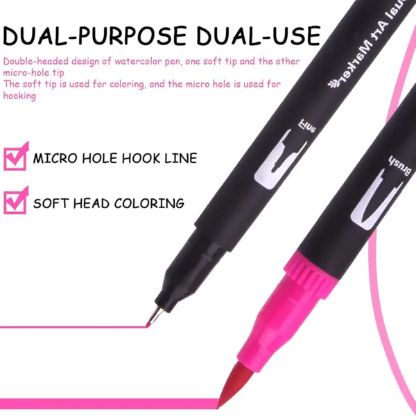 168 Colors Dual Brush Art Markers Set - Image 6