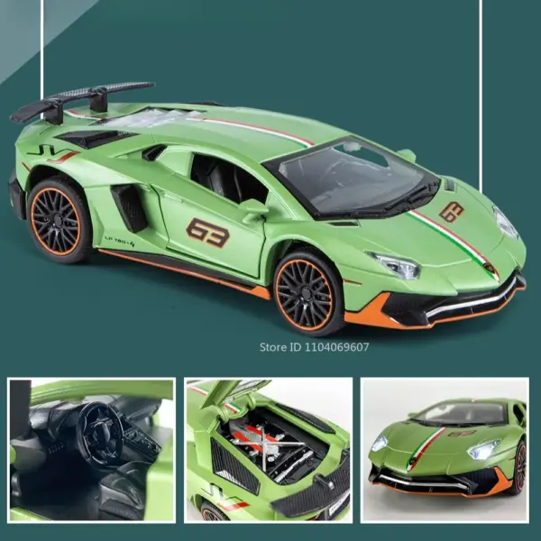 1:32 Lambor Aventador SVJ Sports Car Model - Image 2
