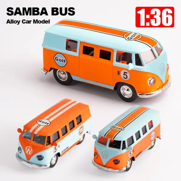 1:36 Volkswagen T1 Bus Diecast Model Van - Image 2