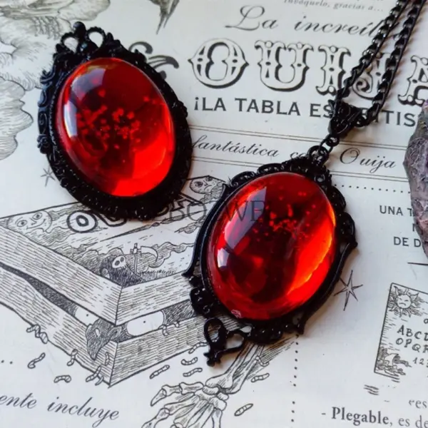Gothic Vampire Charm Pendant Necklace Unisex - Image 2