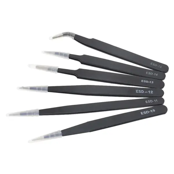 6pcs Anti-static Precision Stainless Steel Tweezers - Image 3