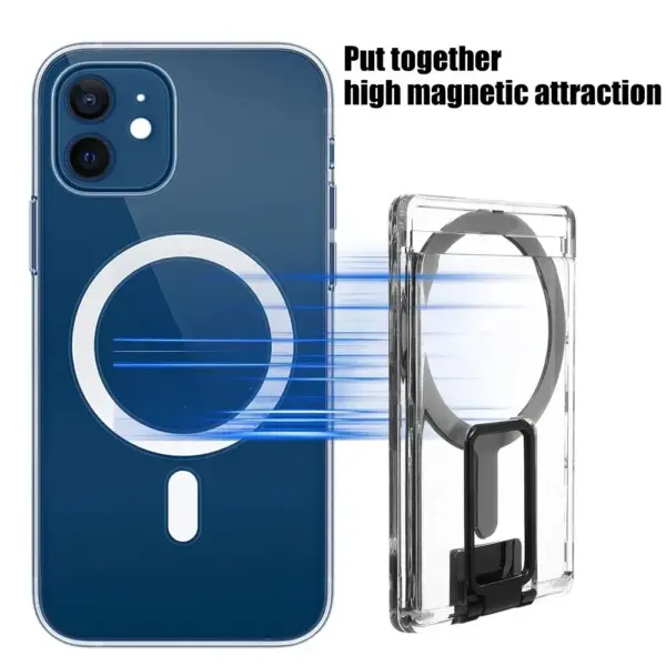 Transparent Magnetic Wallet for iPhone 15-12 - Image 2