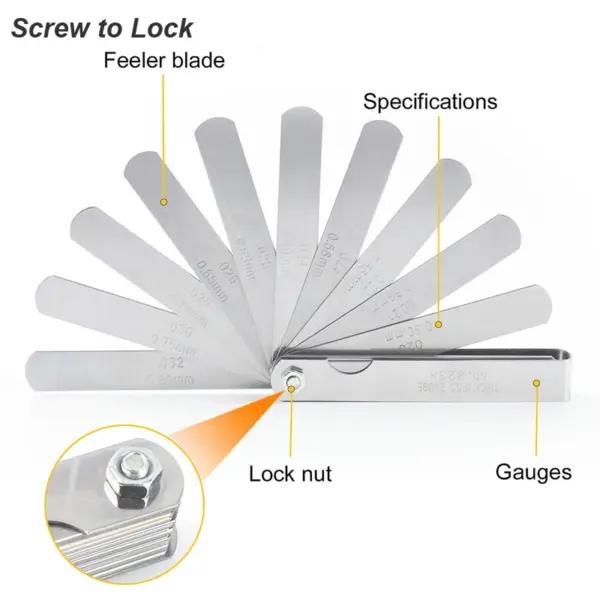 32-Blade Metric Feeler Gauge 0.04-0.88mm - Image 3