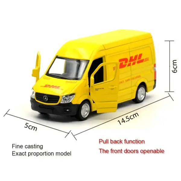 1:36 Scale DHL Sprinter Van Diecast Model - Image 5