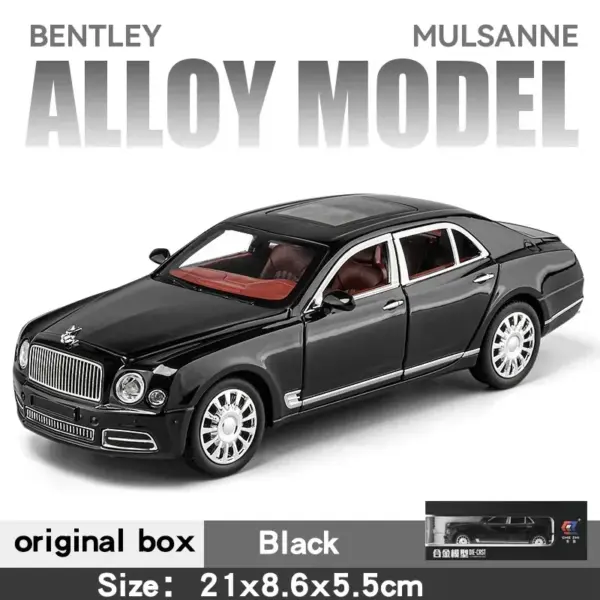 1:24 Scale Bentley Mulsanne Diecast Model Car - Image 7