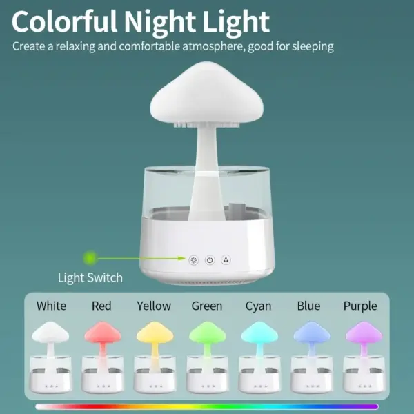 Rainbow Cloud Aromatherapy Humidifier 300ml/h - Image 3