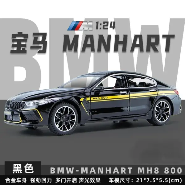 1:24 BMW M8 MH8 Diecast Alloy Car Model - Image 6