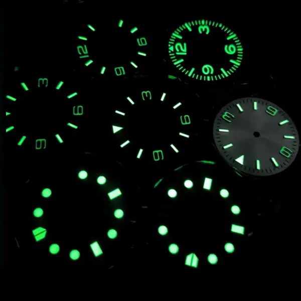 28.5mm Green Luminous Watch Dial for NH35 NH36 - Image 3