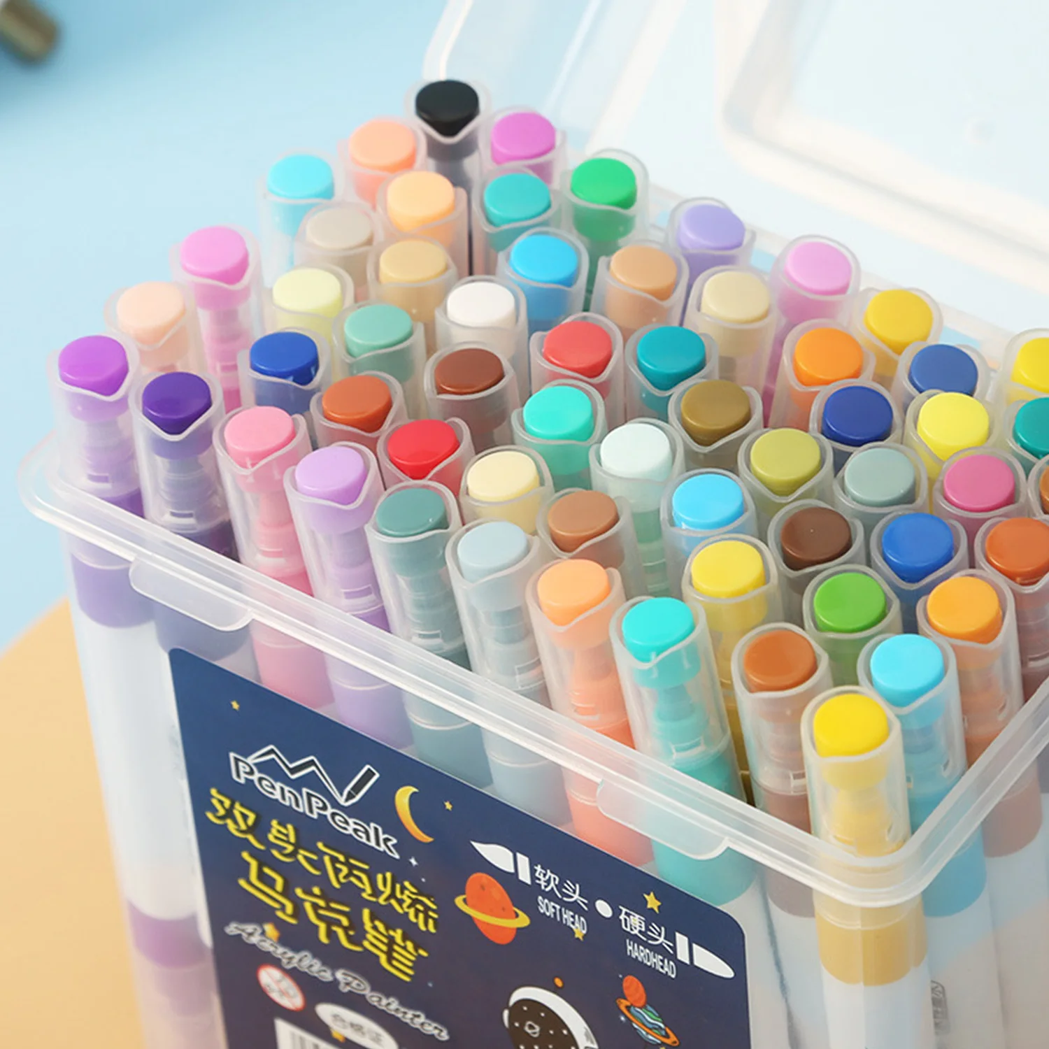 60 Color Dual Tip Acrylic Paint Markers 2 60 Color Dual Tip Acrylic Paint Markers - Image 2