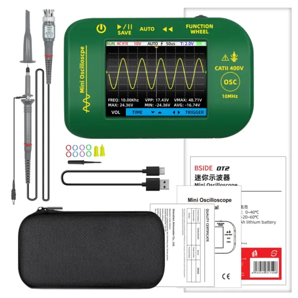 OT2 Mini Digital Oscilloscope Multimeter 10MHz - Image 7