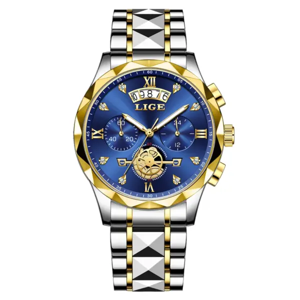 LIGE Men's Quartz Chronograph Watch Waterproof - Image 9