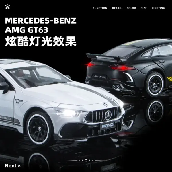 1:24 Mercedes Benz AMG GT63 Diecast Model - Image 2